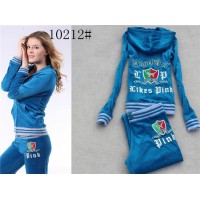 Juicy Couture Tracksuits JC Likes Pink Velour Blue 10212 Juicy Couture Tracksuits JC Likes Pink Velour Blue 10212
