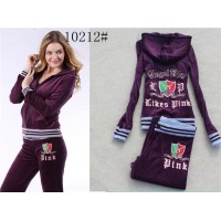 Juicy Couture Tracksuits JC Likes Pink Velour Purple 10212 Juicy Couture Tracksuits JC Likes Pink Velour Purple 10212