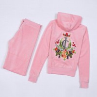 Juicy Couture Tracksuits JC Flowers Velour Light Pink 2148 Juicy Couture Tracksuits JC Flowers Velour Light Pink 2148