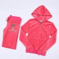 Juicy Couture Tracksuits Flowers JC Velour Pink 2152