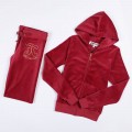 Juicy Couture Tracksuits JC Logo Velour Dark Red 2153