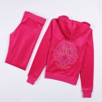 Juicy Couture Tracksuits JC Logo Velour Dark Pink 2153 Juicy Couture Tracksuits JC Logo Velour Dark Pink 2153