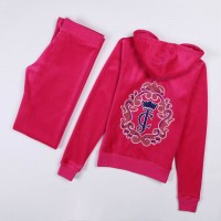 Juicy Couture Tracksuits Crest JC Logo Velour Pink 2154