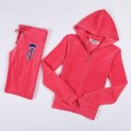 Juicy Couture Tracksuits Crest JC Logo Velour Red 2154