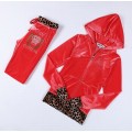 Juicy Couture Tracksuits Crown Leopard Velour Red 2157