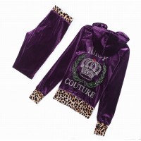 Juicy Couture Tracksuits Crown Leopard Velour Purple 2157 Juicy Couture Tracksuits Crown Leopard Velour Purple 2157