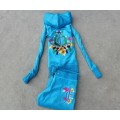 Juicy Couture Tracksuits JC Flowers Velour Blue 7171