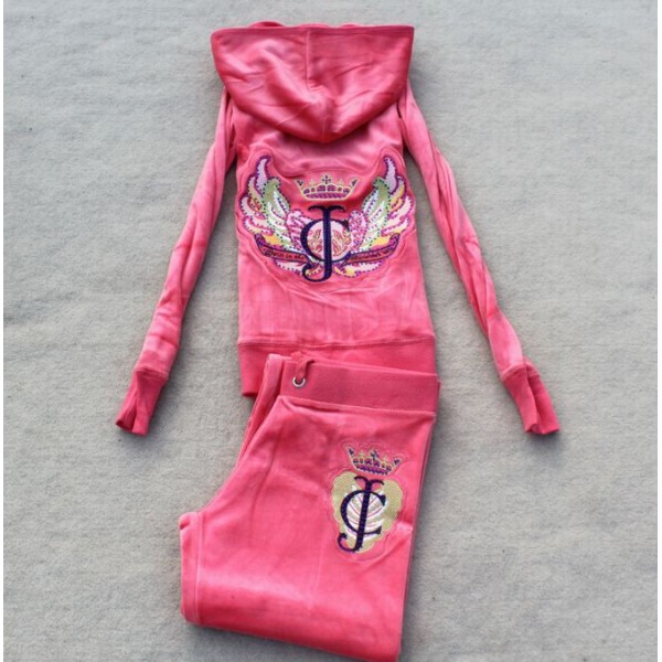 Juicy Couture Tracksuits JC Wing Velour Pink 7175