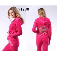 Juicy Couture Tracksuits Flowers Velour Dark Pink 7178 Juicy Couture Tracksuits Flowers Velour Dark Pink 7178