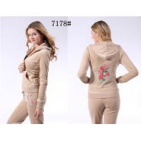 Juicy Couture Tracksuits Flowers Velour Khaki 7178 Juicy Couture Tracksuits Flowers Velour Khaki 7178