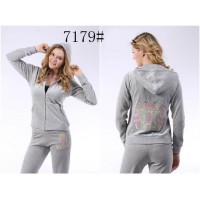 Juicy Couture Tracksuits Flowers Crown JC Velour Gray 7179