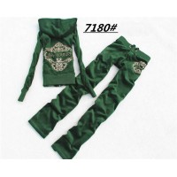 Juicy Couture Tracksuits Diamante Logo Velour Green 7180 Juicy Couture Tracksuits Diamante Logo Velour Green 7180