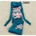 Juicy Couture Tracksuits Big Logo Velour Cyan 7182
