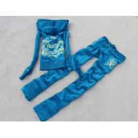 Juicy Couture Tracksuits Crown JC Velour Blue 801