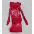 Juicy Couture Tracksuits Crown Characters Velour Red 802