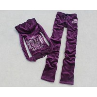 Juicy Couture Tracksuits Crown Characters Velour Purple 802 Juicy Couture Tracksuits Crown Characters Velour Purple 802