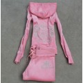 Juicy Couture Tracksuits Crown Characters Velour Light Pink 802