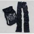 Juicy Couture Tracksuits Crown Characters Velour Black 802