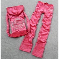 Juicy Couture Tracksuits Crown Characters Velour Pink 802 Juicy Couture Tracksuits Crown Characters Velour Pink 802