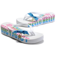 Juicy Couture Flip Flops Crown & Bow White/Pink Juicy Couture Flip Flops Crown & Bow White/Pink