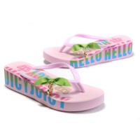 Juicy Couture Flip Flops Crown & Bow Pink/Green Juicy Couture Flip Flops Crown & Bow Pink/Green