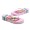 Juicy Couture Flip Flops Rainbow & Red Bow Pink