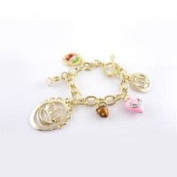 Juicy Couture Jewelry Charm Logo Accessories Toggle Gold Bracelet