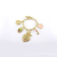Juicy Couture Jewelry Signature Logo & "J" Charms Gold Bracelet Juicy Couture Jewelry Signature Logo & "J" Charms Gold Bracelet