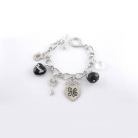 Juicy Couture Jewelry Chain Heart Accessories Bracelet Silver/Green Discount Juicy Couture Jewelry Chain Heart Accessories Bracelet Silver/Green Discount