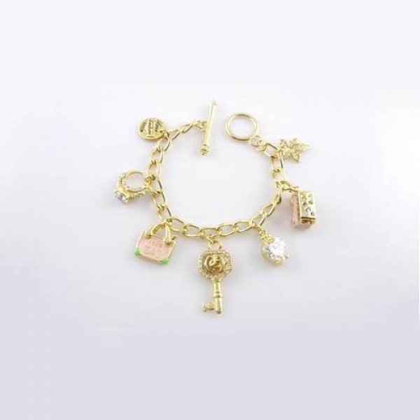 Juicy Couture Jewelry Key Charm Gold Bracelet