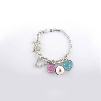Juicy Couture Jewelry Bow & Heart Charm Silver Bracelet Juicy Couture Jewelry Bow & Heart Charm Silver Bracelet