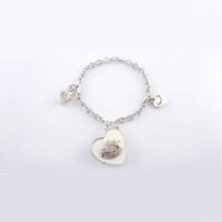Juicy Couture Jewelry Logo Heart Silver Bracelet Juicy Couture Jewelry Logo Heart Silver Bracelet