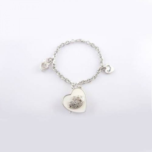 Juicy Couture Jewelry Logo Heart Silver Bracelet