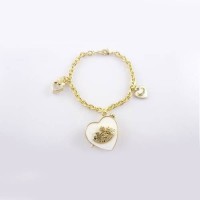 Juicy Couture Jewelry Logo Heart Gold Bracelet Juicy Couture Jewelry Logo Heart Gold Bracelet