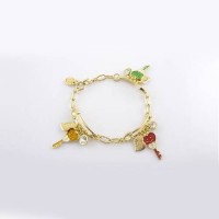 Juicy Couture Jewelry Smile Key & Heart Gold Bracelet Juicy Couture Jewelry Smile Key & Heart Gold Bracelet