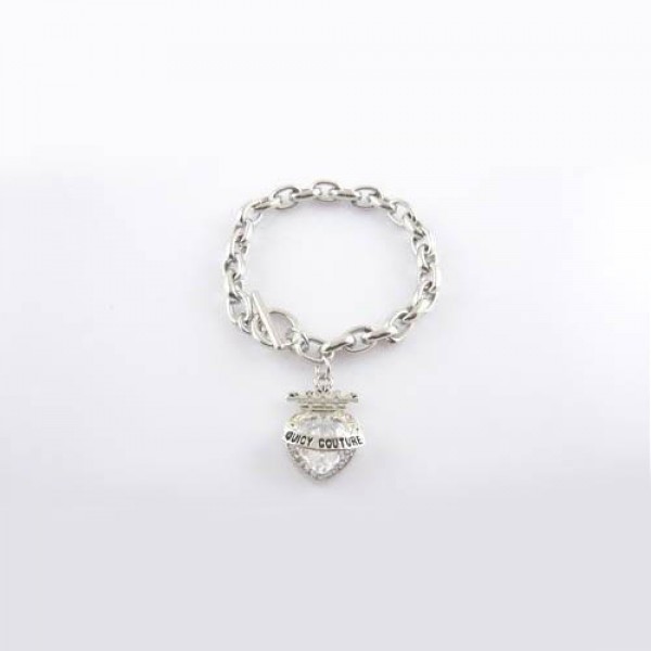 Juicy Couture Jewelry Signature Heart Silver Bracelet