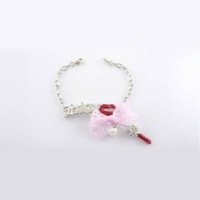 Juicy Couture Jewelry Chain & Bow Bracelet Silver/Pink Juicy Couture Jewelry Chain & Bow Bracelet Silver/Pink