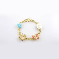 Juicy Couture Jewelry Chain & Butterfly Bracelet Gold/Pink Juicy Couture Jewelry Chain & Butterfly Bracelet Gold/Pink