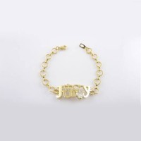 Juicy Couture Jewelry Signature & Crystal Gold Bracelet Juicy Couture Jewelry Signature & Crystal Gold Bracelet