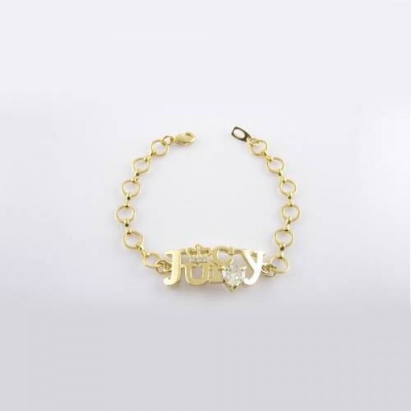 Juicy Couture Jewelry Signature & Crystal Gold Bracelet