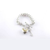 Juicy Couture Jewelry Heart & "J" Tag Silver Bracelet Juicy Couture Jewelry Heart & "J" Tag Silver Bracelet
