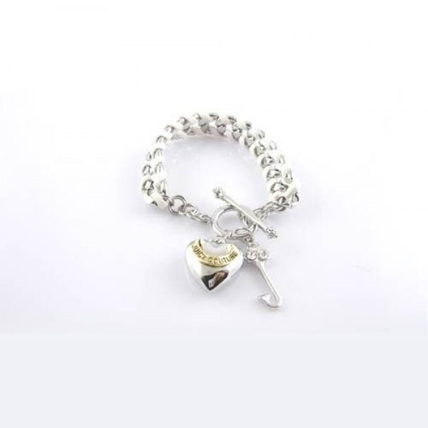 Juicy Couture Jewelry Heart & "J" Tag Silver Bracelet