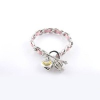 Juicy Couture Jewelry Heart & Crown Bracelet Silver/Pink Juicy Couture Jewelry Heart & Crown Bracelet Silver/Pink