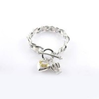 Juicy Couture Jewelry Heart & Crown Bracelet Silver/White Juicy Couture Jewelry Heart & Crown Bracelet Silver/White