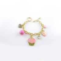 Juicy Couture Jewelry Ice Cream & Cute Ball Charm Gold Bracelet Juicy Couture Jewelry Ice Cream & Cute Ball Charm Gold Bracelet