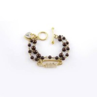 Juicy Couture Jewelry Beads & Heart Lock Gold Bracelet Juicy Couture Jewelry Beads & Heart Lock Gold Bracelet