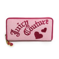 Juicy Couture Wallets Heart Pink/Red Velour Juicy Couture Wallets Heart Pink/Red Velour