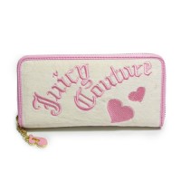 Juicy Couture Wallets Heart Grey/Pink Velour Juicy Couture Wallets Heart Grey/Pink Velour