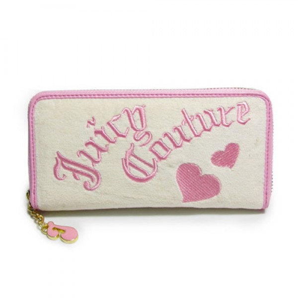 Juicy Couture Wallets Heart Grey/Pink Velour
