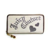 Juicy Couture Wallets Heart Beige Velour Juicy Couture Wallets Heart Beige Velour